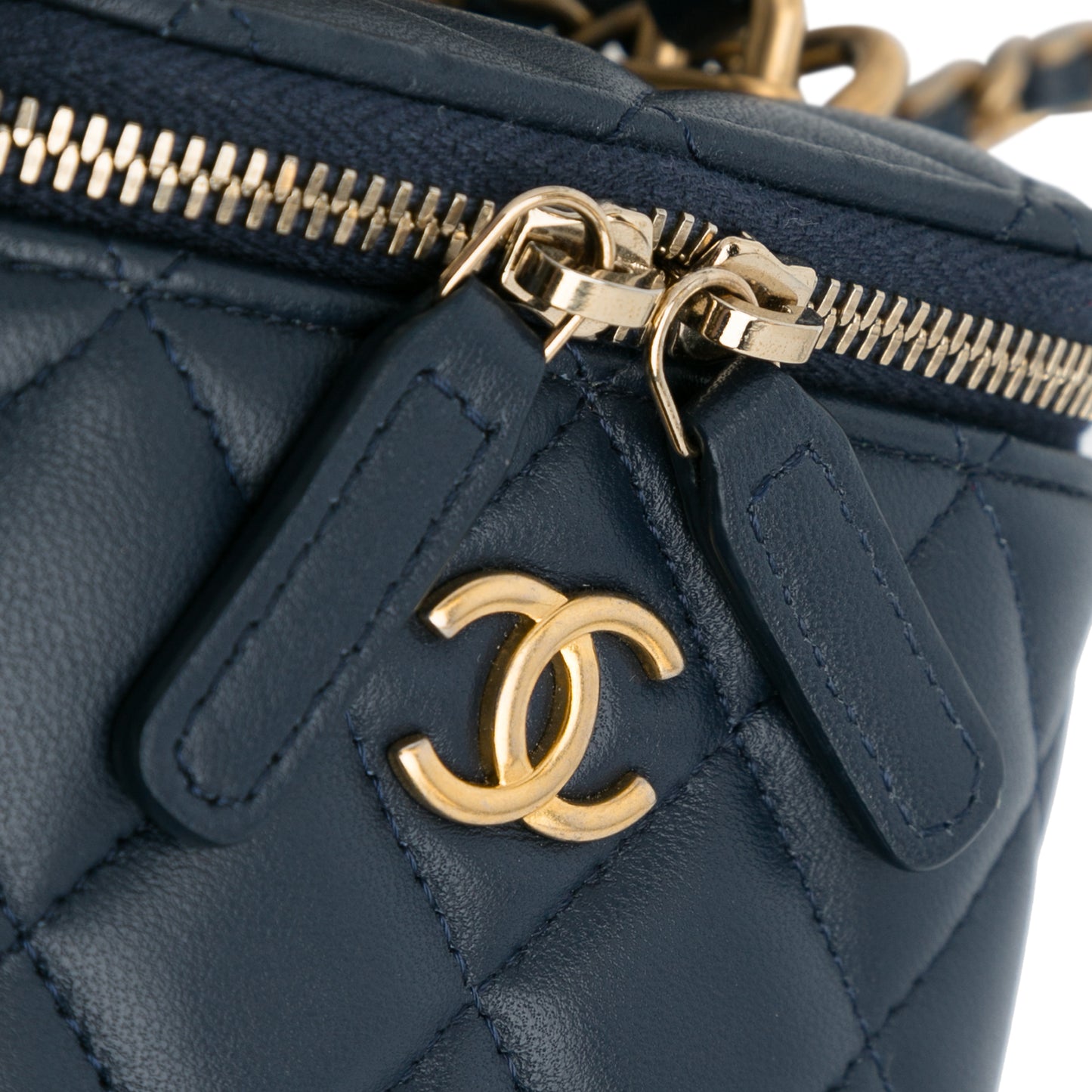 Chanel Small Lambskin Top Handle Vanity Bag