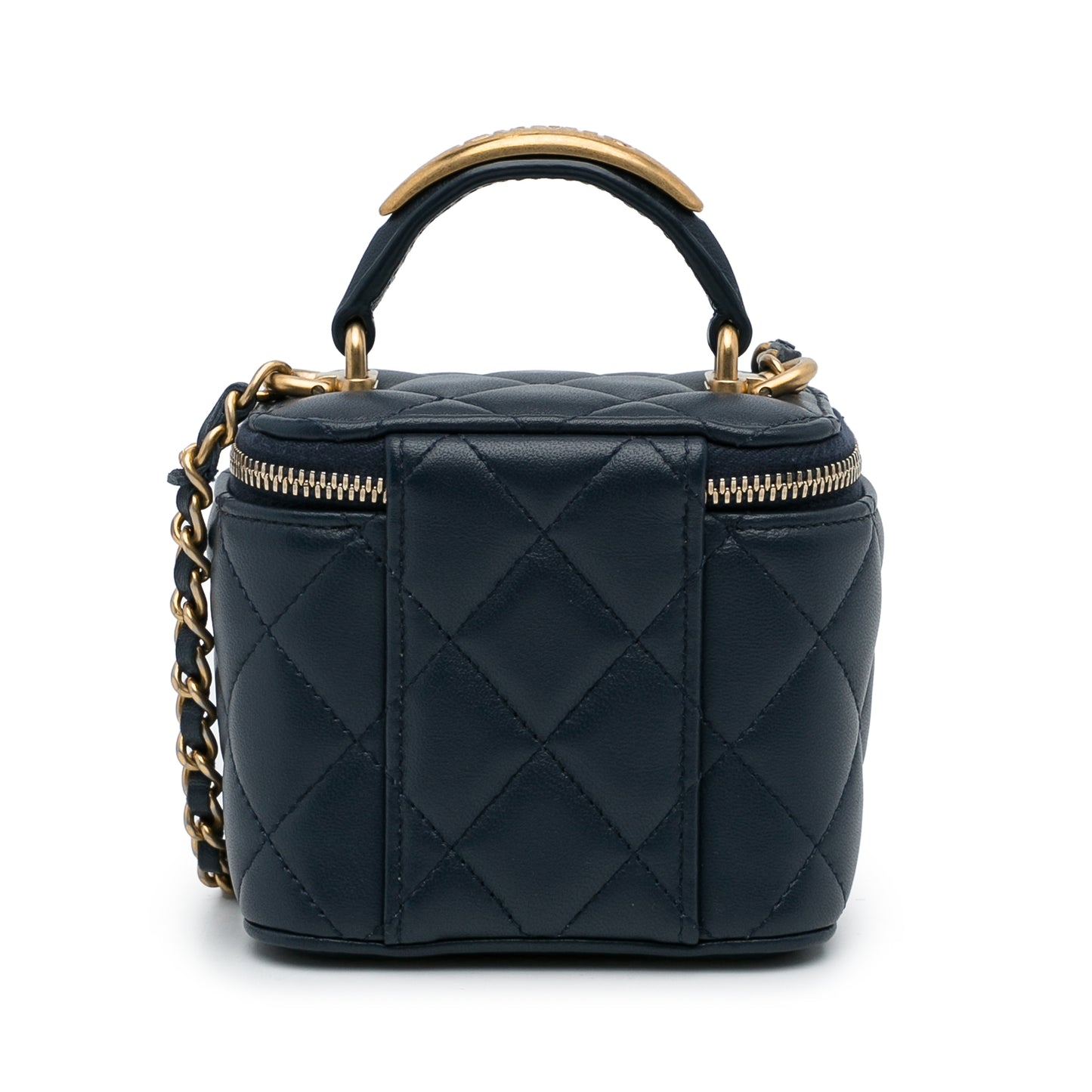 Chanel Small Lambskin Top Handle Vanity Bag