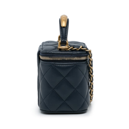 Chanel Small Lambskin Top Handle Vanity Bag