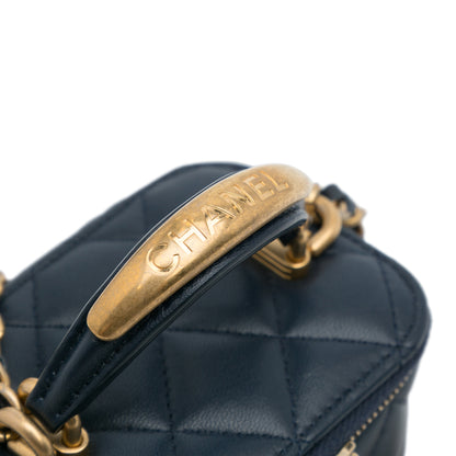 Chanel Small Lambskin Top Handle Vanity Bag