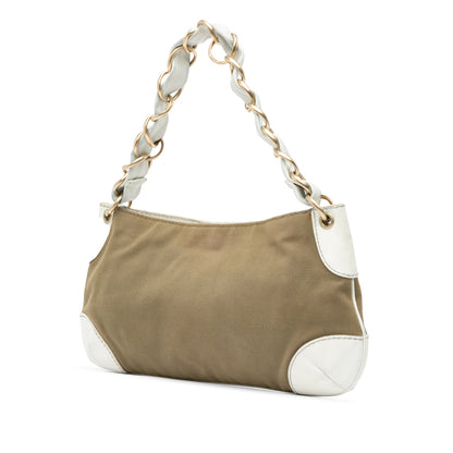 Vintage Chanel Canvas Olsen Shoulder Bag