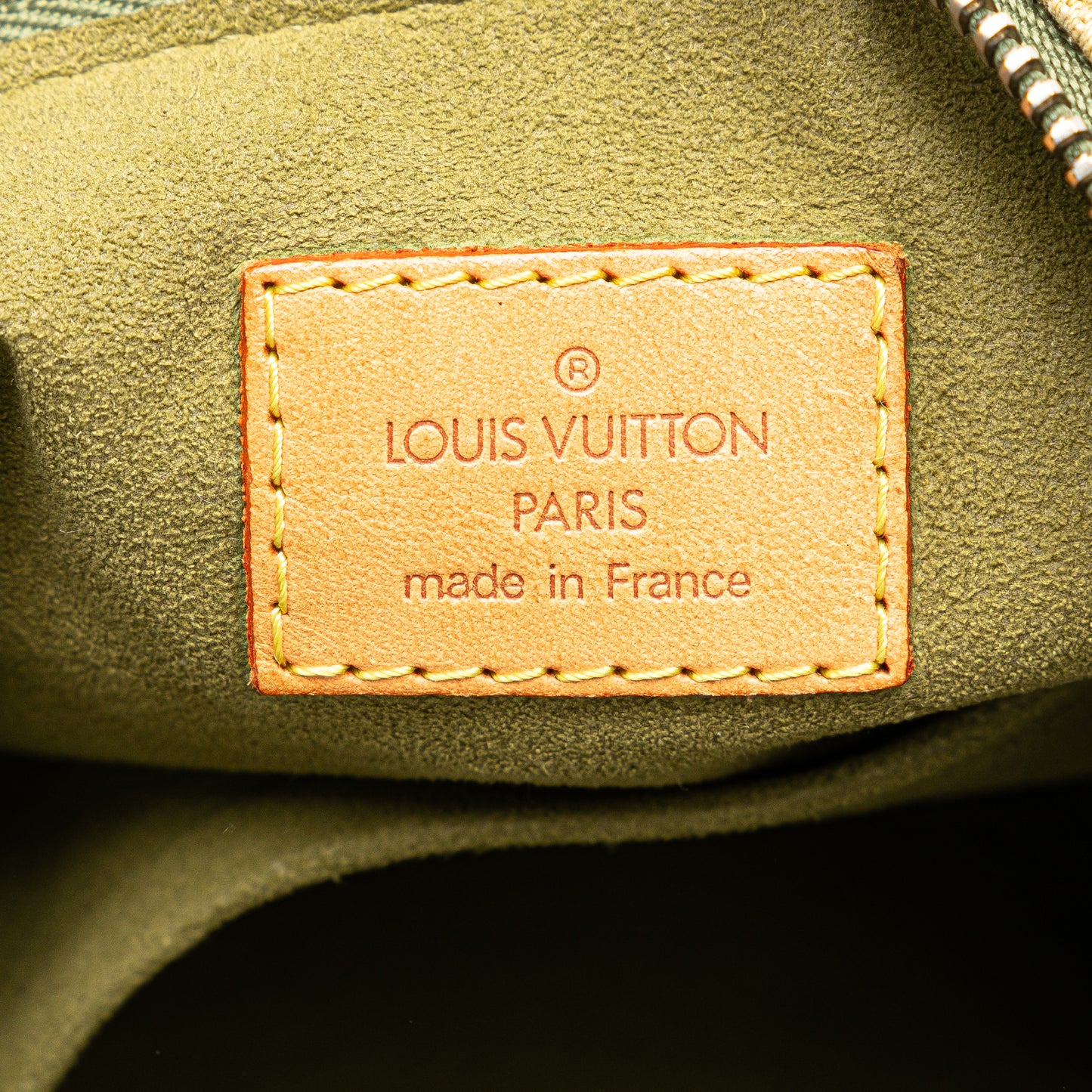 2000s Louis Vuitton Denim Green Baggy PM Monogram Shoulder Bag